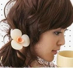 310 日韩饰品批发 栀子花发圈发饰，厂家直销，引领美发饰品新风尚